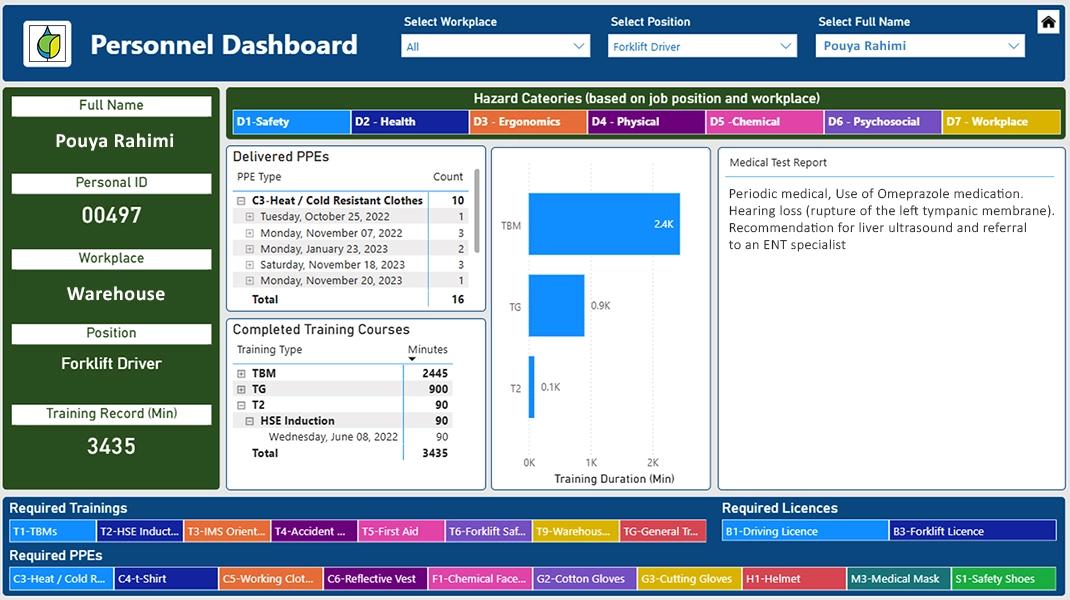 Individual HSE Profile